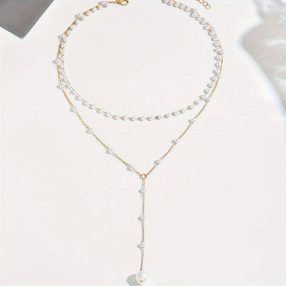 Mylah - Collar con perlas en capas